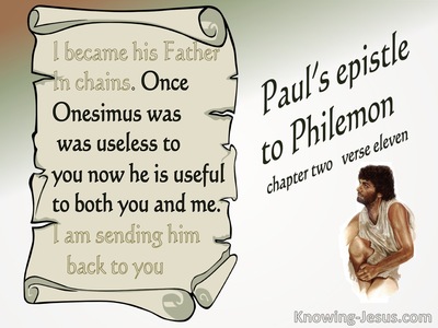 Philemon 1:11 Once Onesimus was Useless. Now He is Useful (beige)